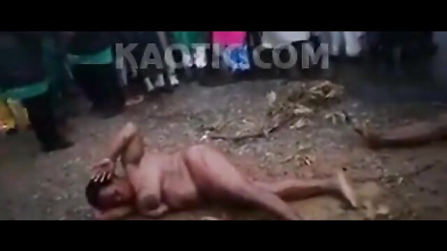 Women stripped naked & flogged in public for allegedly cheating