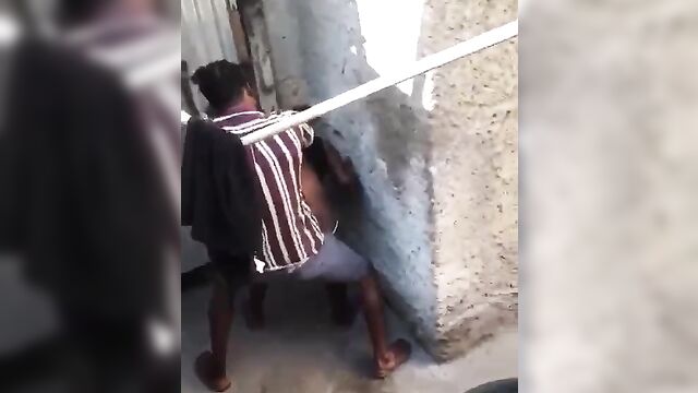 Whore rejects guy for refusing to cum while having sex with her in uncompleted building - 1 image