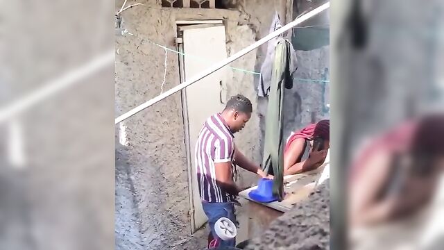 Whore rejects guy for refusing to cum while having sex with her in uncompleted building - 2 image