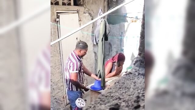 Whore rejects guy for refusing to cum while having sex with her in uncompleted building