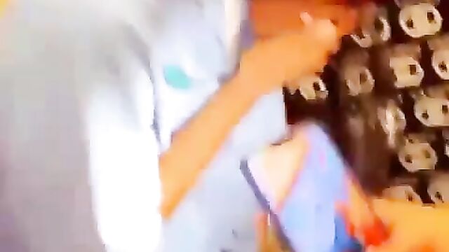 Nigerian girl giving blow job to boyfriend in public at a house party - 5 image