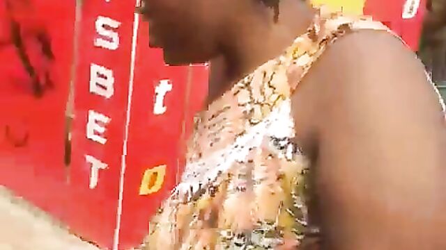 Busty woman stripped naked in public and forced to eat money in Cameroon for allegedly stealing - 1 image