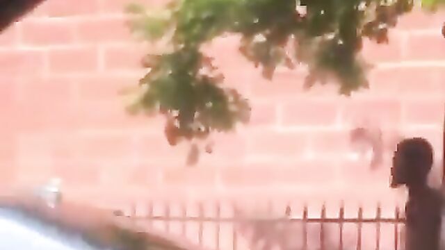 Man walks around NAKED in public with a bag on his back, after getting robbed and stripped!