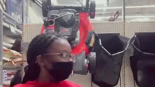 Flashing boobs in Walmart