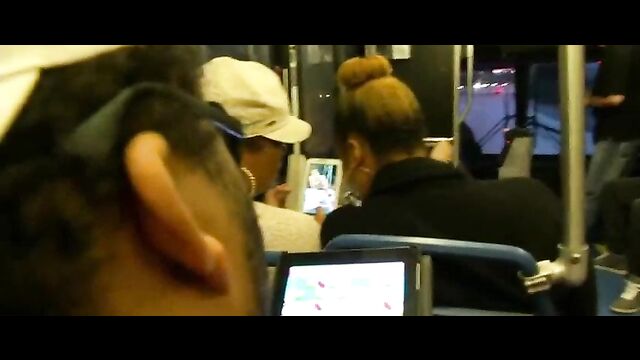 Lesbians doing it on a public bus - 5 image