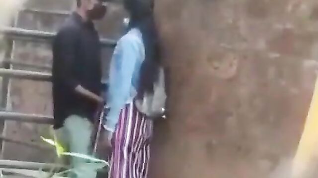 Indian guy fingering his girlfriend in public - 1 image