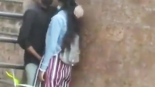 Indian guy fingering his girlfriend in public