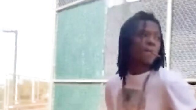 Couple Having Doggy Style Sex In Public While Smoking Weed - 4 image