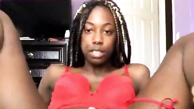 Her dad caught her showing her breasts and pussy to a man while chatting! - 1 image