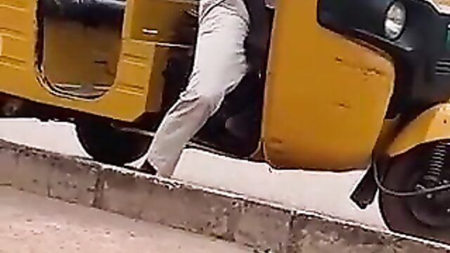 Keke Driver Caught Masturbating And Cumming In Public - 3 image