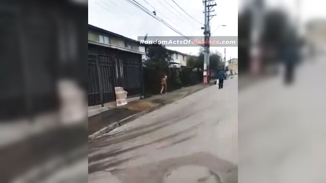 Angry Wife caught sidechick NAKED at home with her husband, and beat her up in public - 4 image