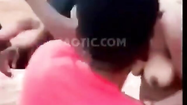 Chick stripped NAKED and beaten for allegedly cheating with a married man