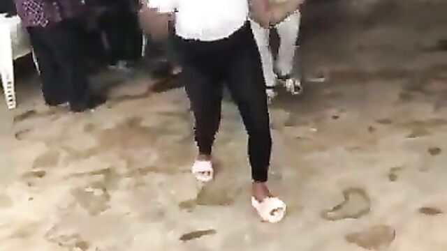 Girl with big breasts strips naked and runs mad in public allegedly after having sex with a Yahoo Boy in Nigeria - 1 image