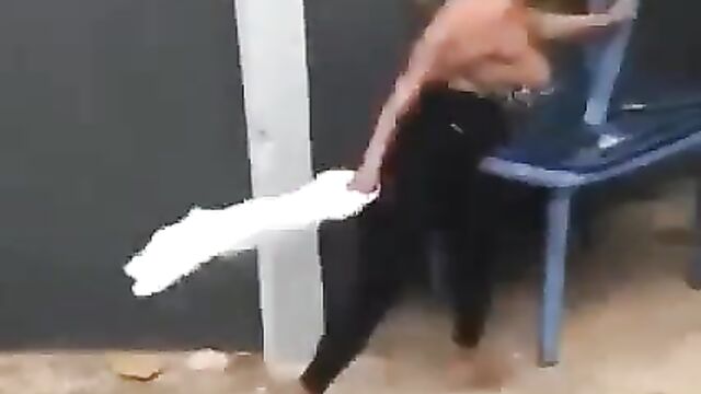 Girl with big breasts strips naked and runs mad in public allegedly after having sex with a Yahoo Boy in Nigeria