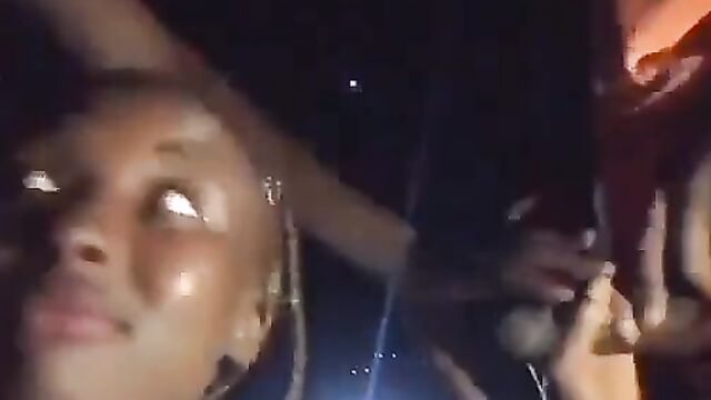 Mzansi Thot Caught Giving Blow Job In Public Outside A South African Club - 1 image