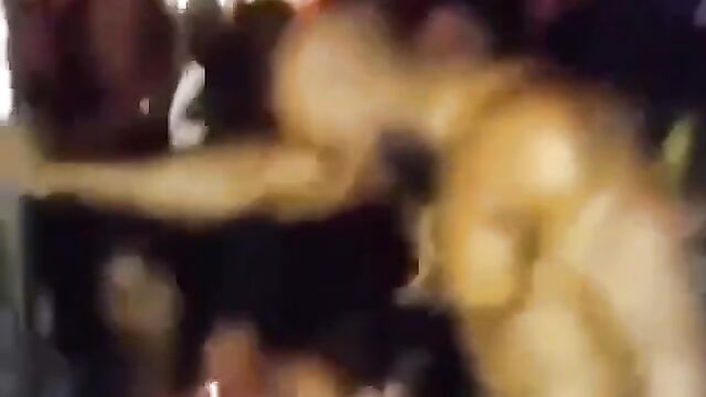 Sucking a male stripper’s dick in public at a party - 1 image