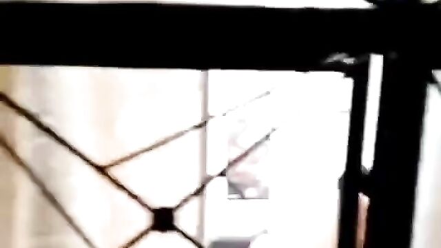 Husband caught cheating wife having sex through the window when he came back