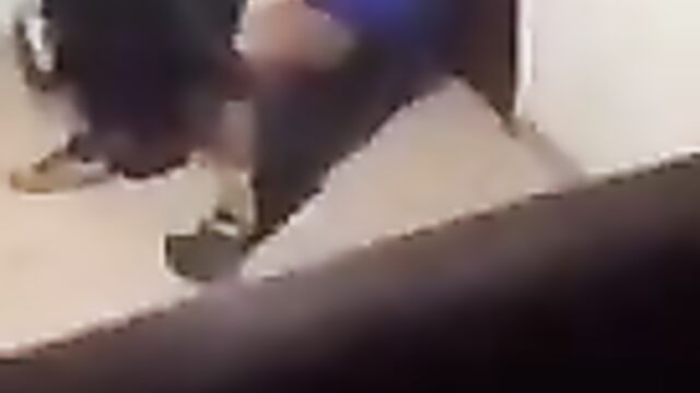 Young couple caught having sex doggy style in public at a party