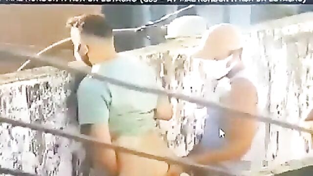 2 gays caught on camera doing it in public