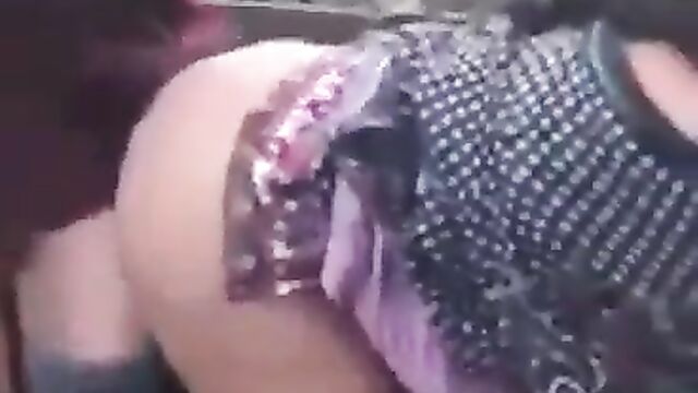 College student bonking his big booty sugar mummy outside in public after class - 1 image