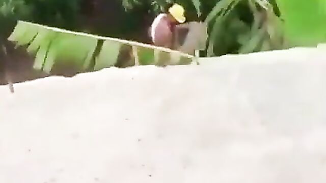 2 Students Caught Having Doggy Style Sex In Public In A Bushy Backyard