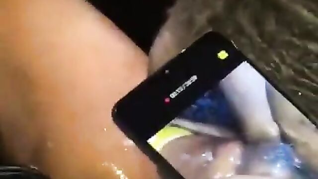 Girls having oral sex at the club, showing pussy in public - 4 image