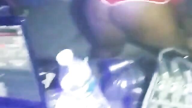 Pussy on display as girl goes wild at a club - 5 image