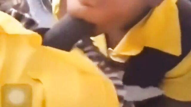Schoolgirl caught giving schoolboy blow job in school uniform after school - 3 image