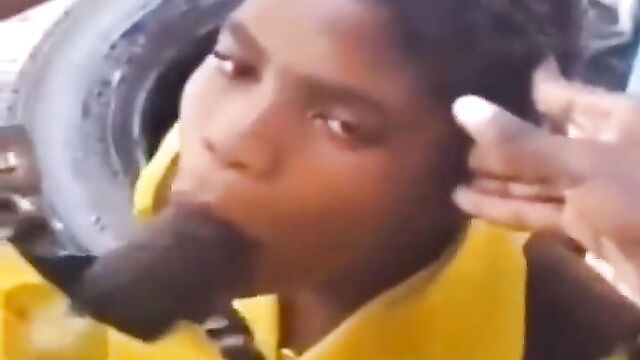 Schoolgirl caught giving schoolboy blow job in school uniform after school - 4 image