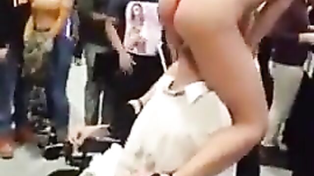 Man on wheelchair caught eating pussy in public - 1 image