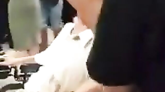 Man on wheelchair caught eating pussy in public - 3 image