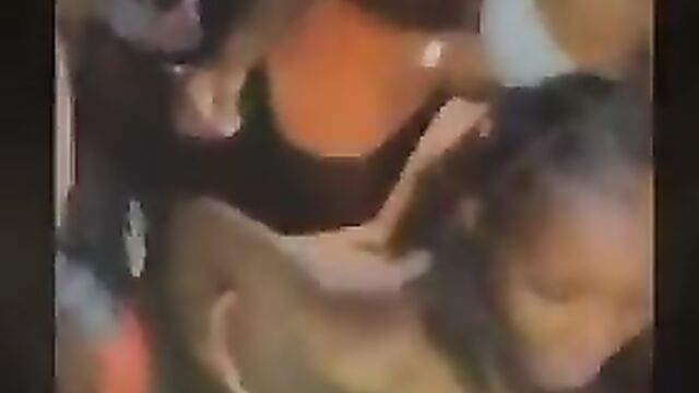 Girl caught showing her breasts in public at another wild party - 3 image