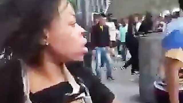 UK: Boobs out as women fight in Stratford, London - 5 image