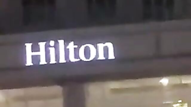 Guests having sex on balcony at Hilton hotel in public - 1 image