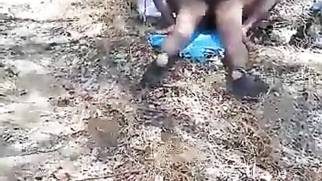 Horny Couple Caught Red-handed Bonking In The Bush