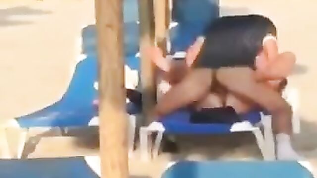 Horny couple caught having sex in a park in public - 3 image