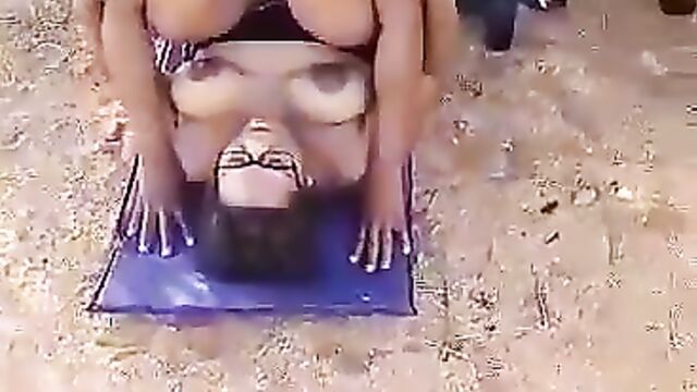 Student And Sugar Mummy With Big Breasts Outdoors Sextape - 4 image