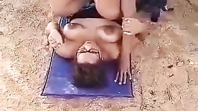 Student And Sugar Mummy With Big Breasts Outdoors Sextape - 5 image