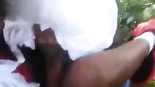 2 SHS Students Caught Having Sex In The Bush With School Uniform - 4 image