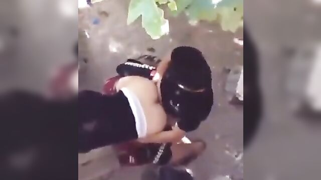 White horny couple caught having sex in the bush - 2 image