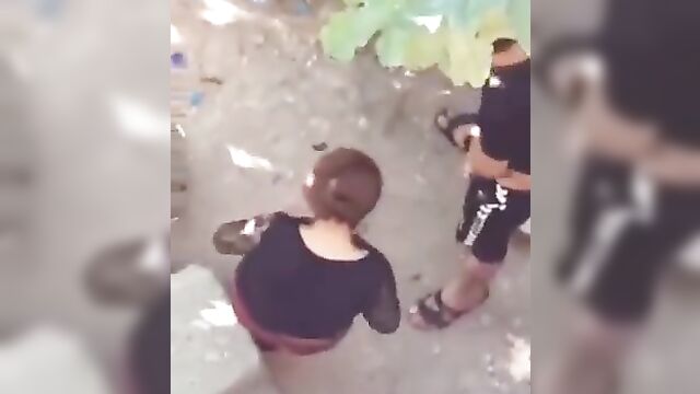 White horny couple caught having sex in the bush - 4 image