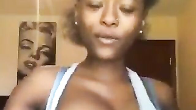 The Power of Boobs: Girl lifts a hanger with her nipple - 3 image