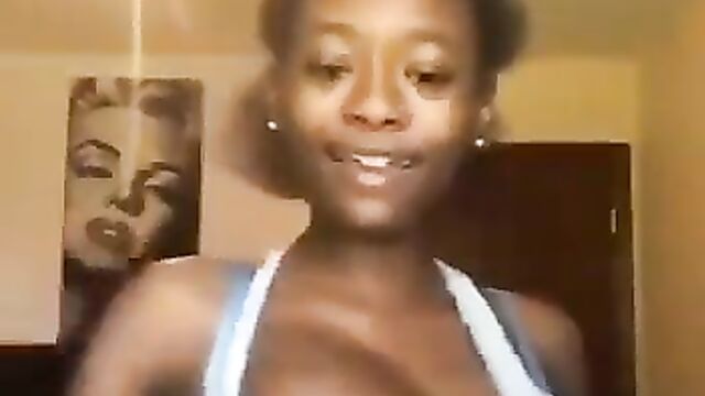 The Power of Boobs: Girl lifts a hanger with her nipple - 4 image