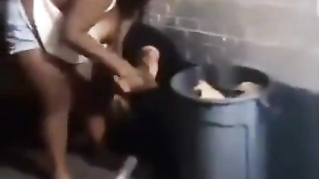 Breasts pop out as big black woman beats white chick’s ass in public