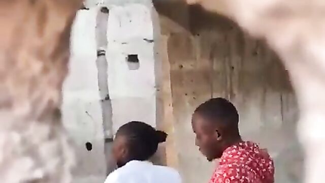 Schoolgirl caught having sex doggy style in uncompleted building while wearing school uniform - 5 image