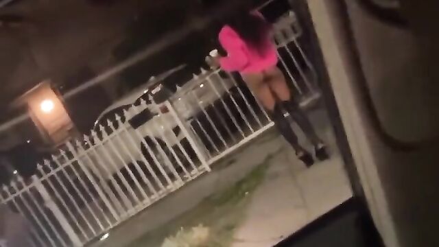 Naked whore with big boobs fighting in public – Part 2