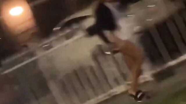 Naked whore with big boobs fighting in public – Part 2 - 4 image