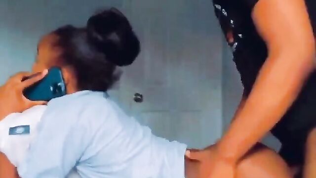 She Was Having Doggy Style Sex With Her Boyfriend's Friend While On The Phone With Her Boyfriend - 5 image