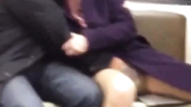 Dude Fingering Gorl On A Train In Public - 2 image
