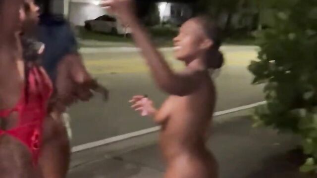 Naked Black Women Showing Boobs And Ass In Public